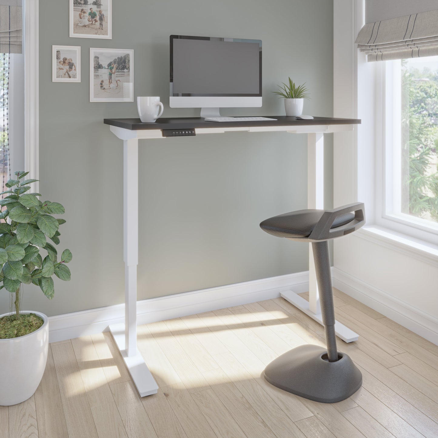 48 Black Petite Adjustable Desk